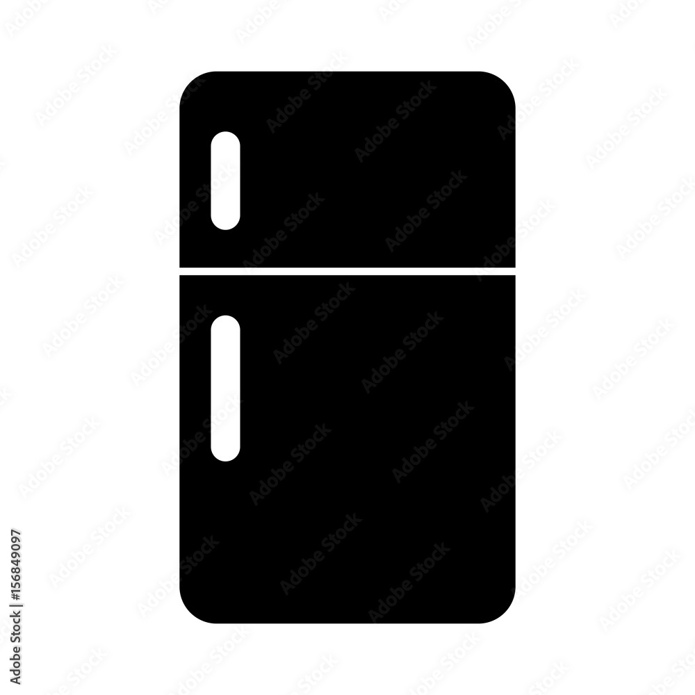 black fridge vector illustration graphic design icon black fridge vector illustration graphic design icon