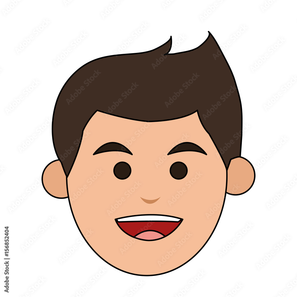 Cartoon man profile icon vector illustration graphic design