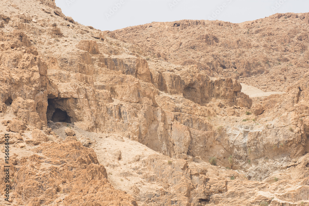 some of the caves of Qumran