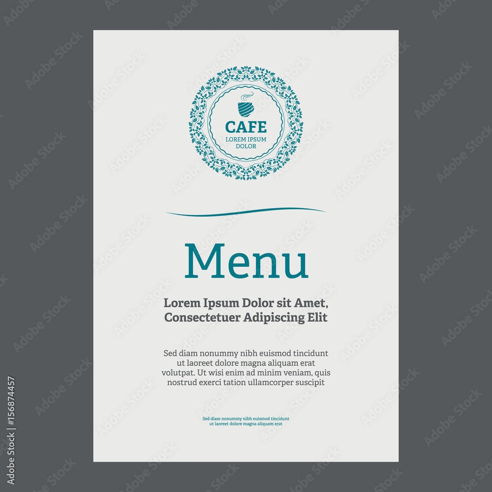 Fototapeta premium Menu page design