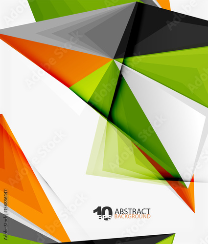 3d triangle polygonal abstract vector