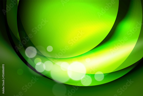 Shiny silk wave template, color satin with effects, vector abstract background