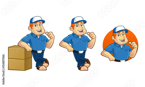 Worker Guy Mascot