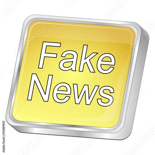 Fake News button - 3D illustration