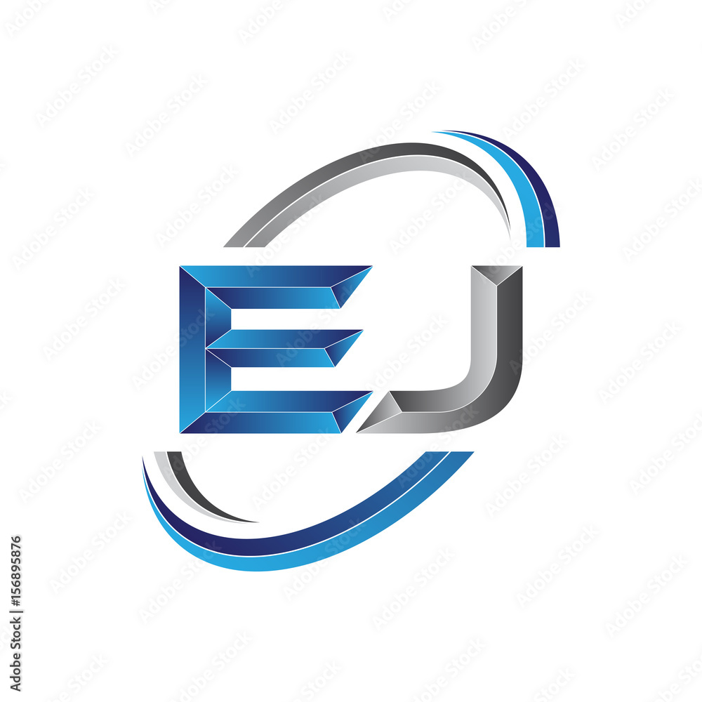 Simple initial letter logo modern swoosh EJ Simple initial letter logo modern swoosh EJ