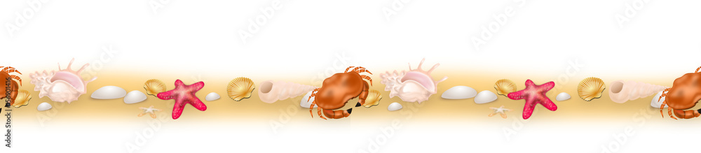 Fototapeta premium Seaside decoration line