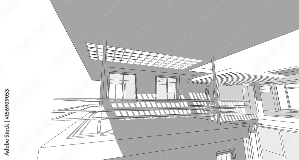 Abstract sketch, Architectural ,Construction ,Wireframe Abstract sketch, Architectural ,Construction ,Wireframe