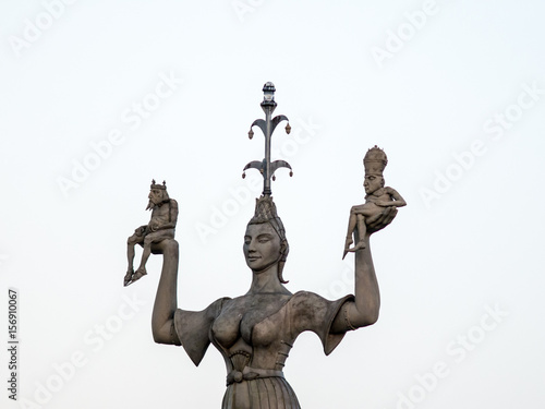Closeup of Imperia statue in Konstanz, Germany