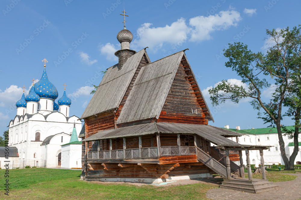 St. Nicholas Church from the village of Glotovo, transported to Suzdal - a monument of wooden architecture of the mid-eighteenth century St. Nicholas Church from the village of Glotovo, transported to Suzdal - a monument of wooden architecture of the mid-eighteenth century