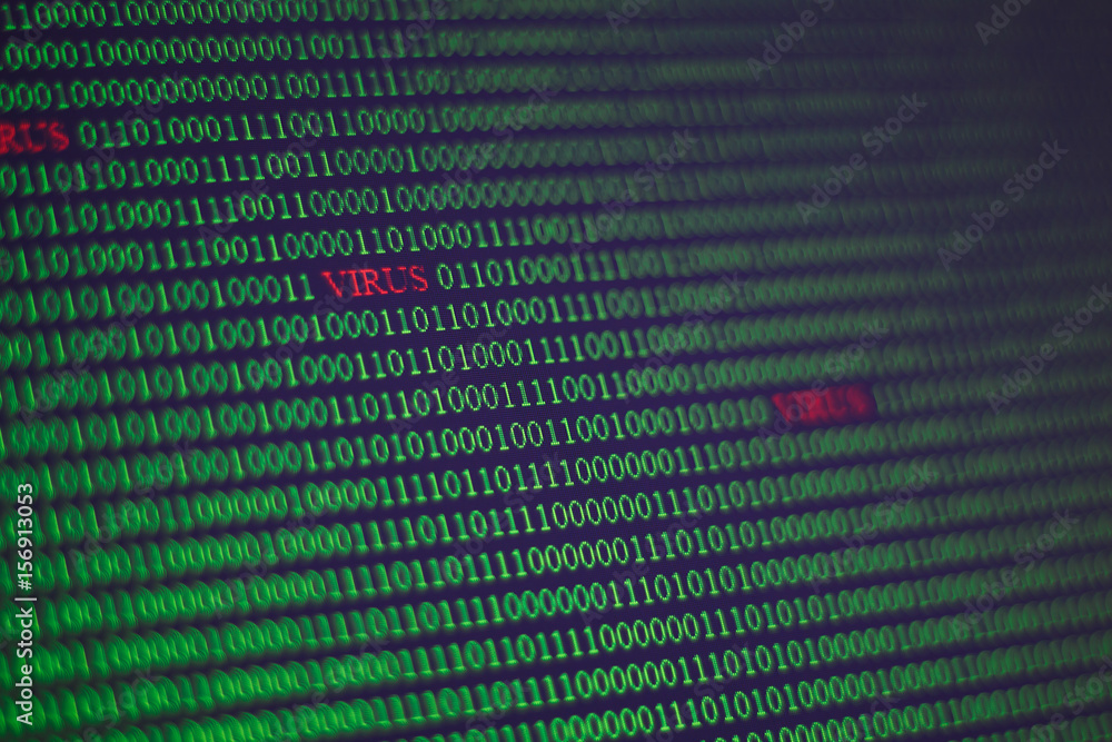 virus code in computer unsecured system. virus code in computer unsecured system.