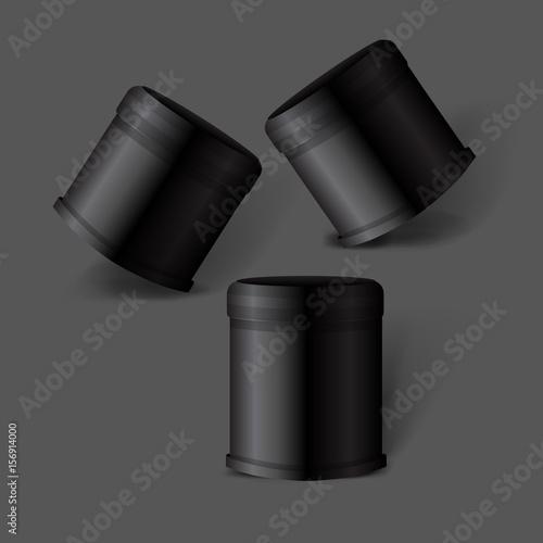 Mockup template for branding and product designs. Isolated realistic metal steel can jar with unique design. Easy to use for advertising branding and marketing.