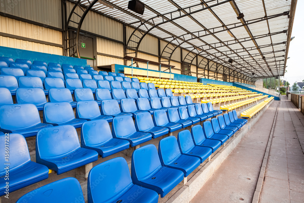 Naklejka premium many plastic chairs