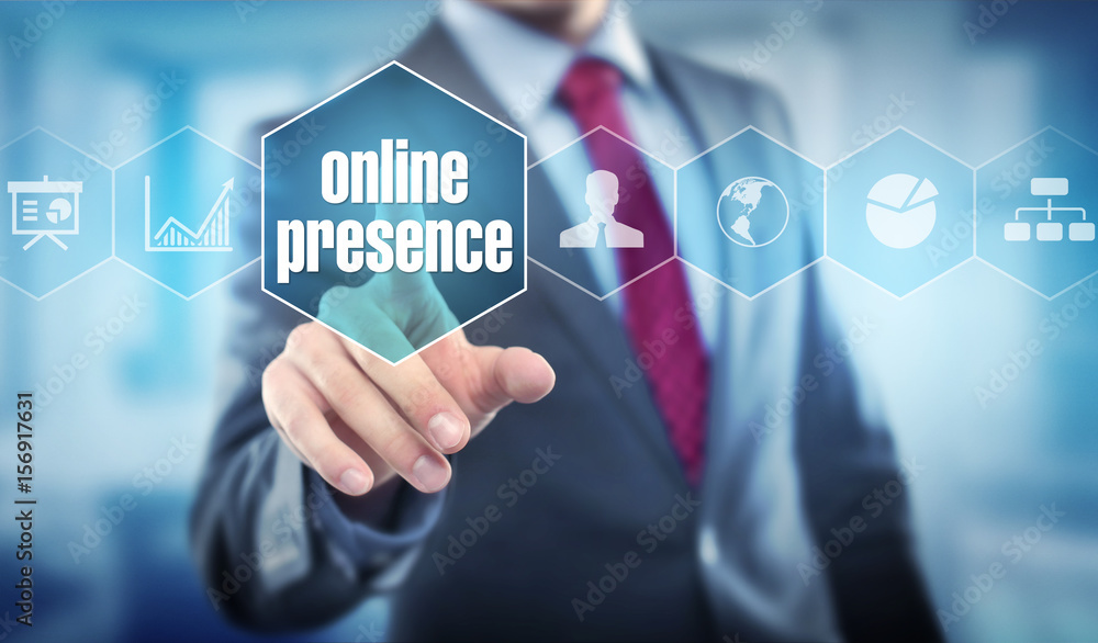 online presence / Businessman online presence / Businessman