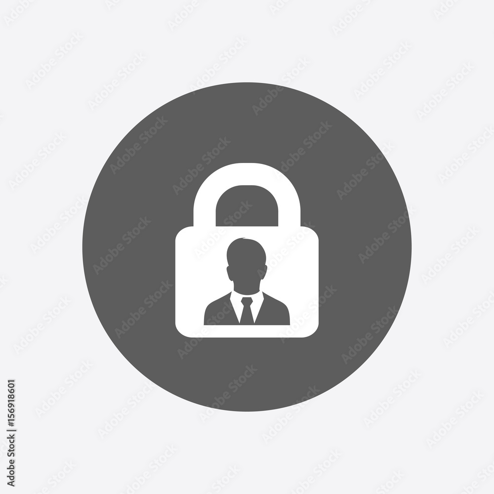 User login or authenticate icon. Flat design style. User login or authenticate icon. Flat design style.