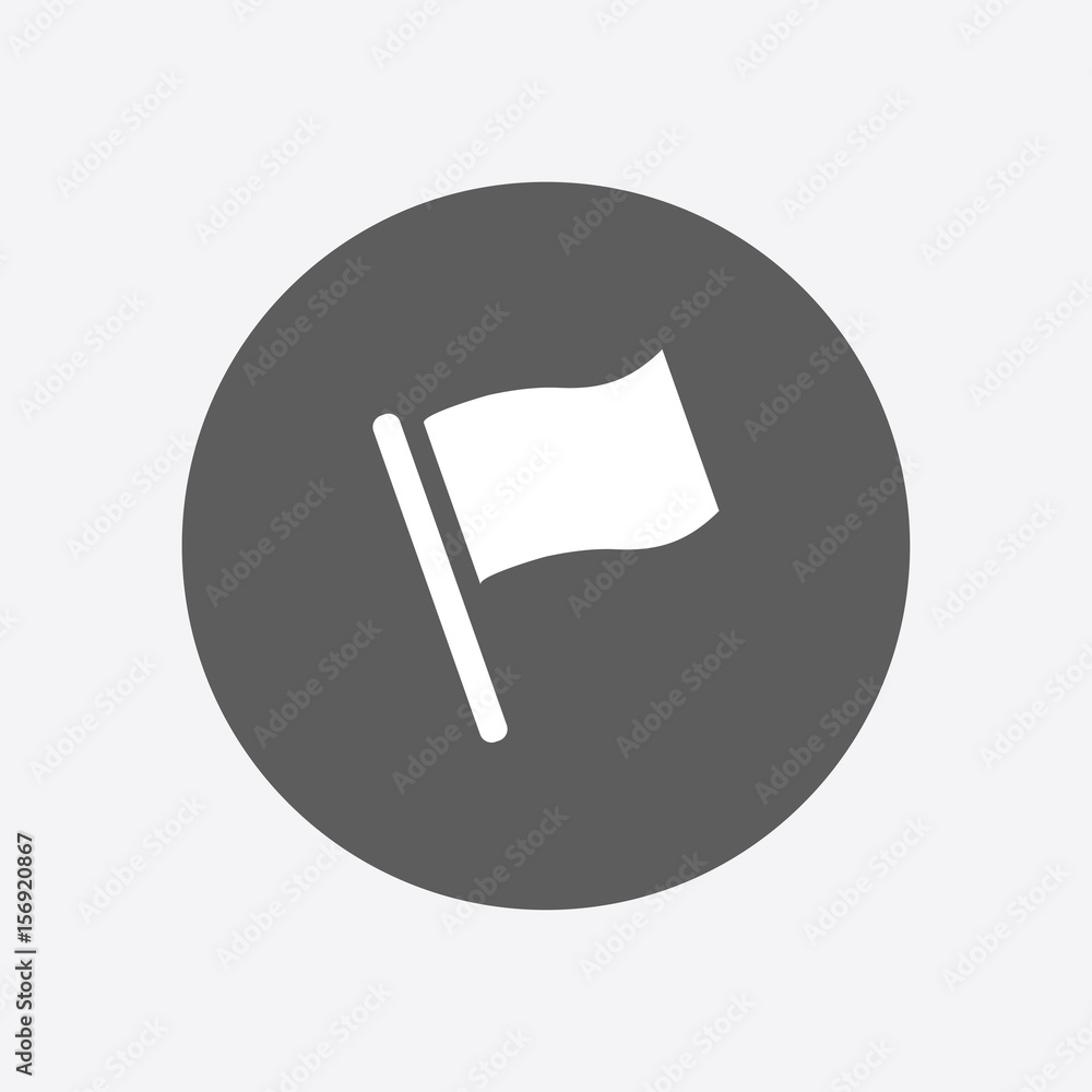Flag icon. Location marker symbol. Flat design style. Flag icon. Location marker symbol. Flat design style.