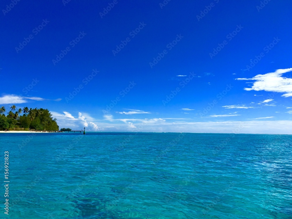Beautiful view on Moorea island, Tahiti, French Polynesia