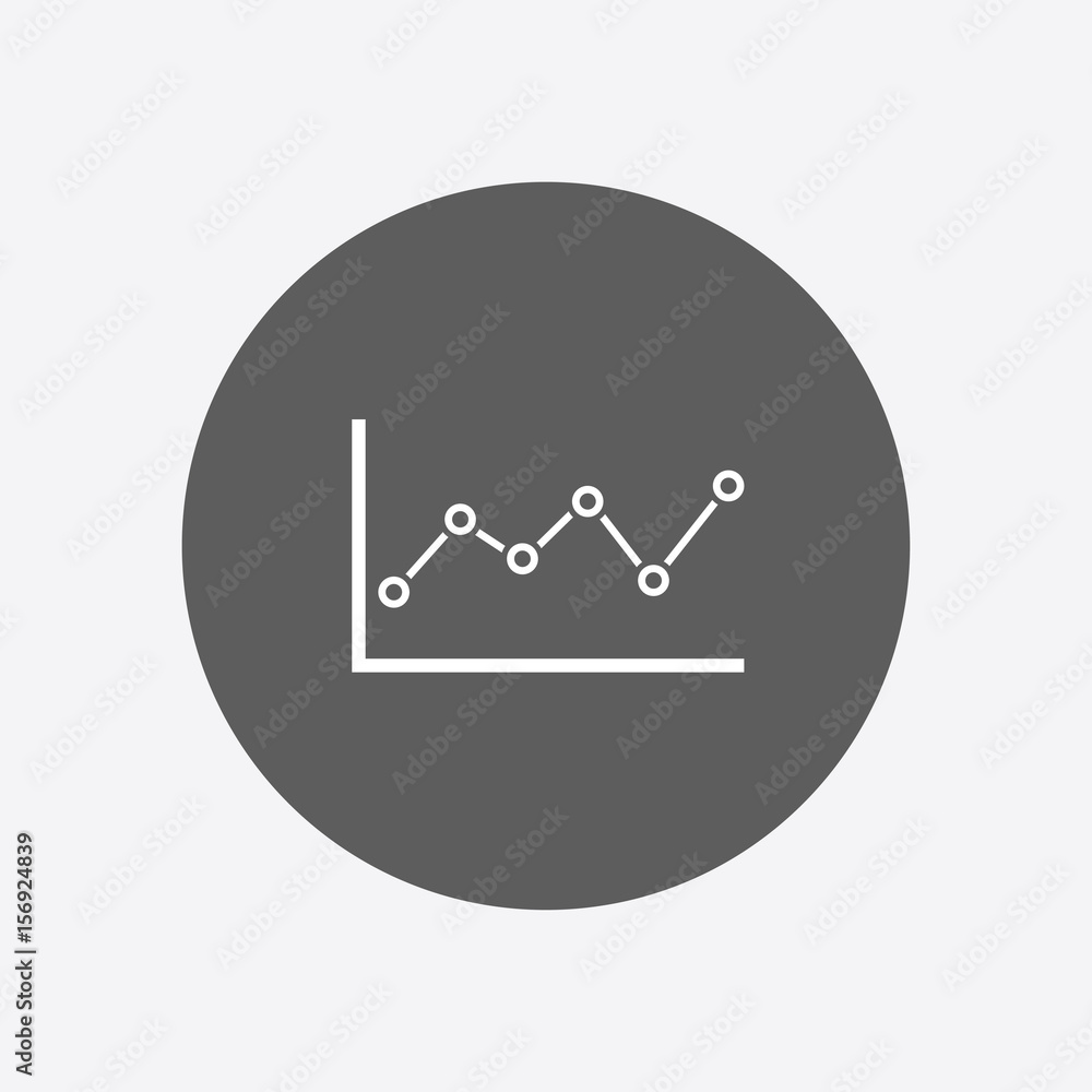 Graph chart icon. Diagram symbol. Flat design style. Graph chart icon. Diagram symbol. Flat design style.