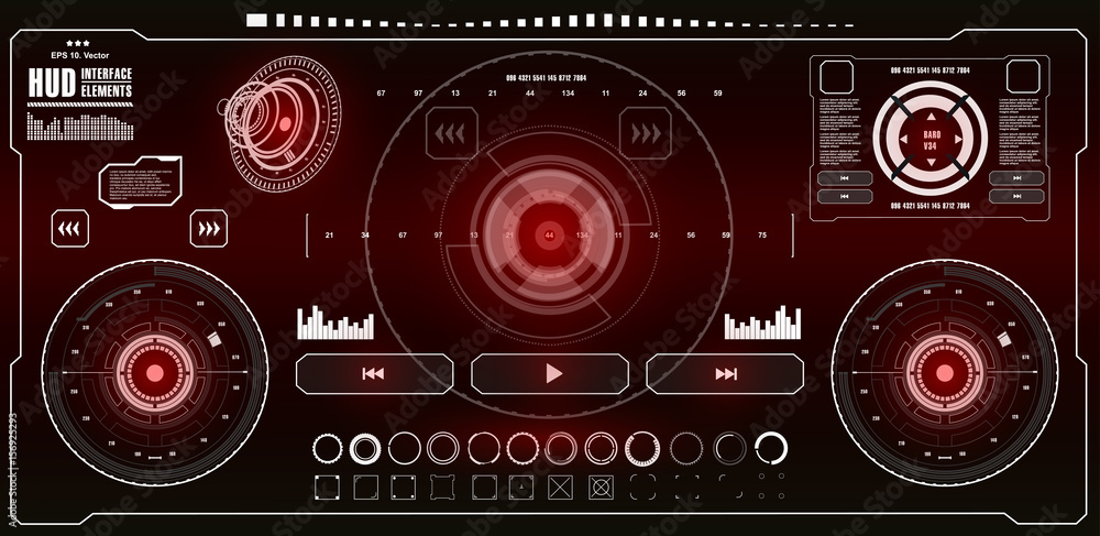 Futuristic virtual graphic touch user interface, target Futuristic virtual graphic touch user interface, target