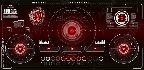 Futuristic virtual graphic touch user interface, target