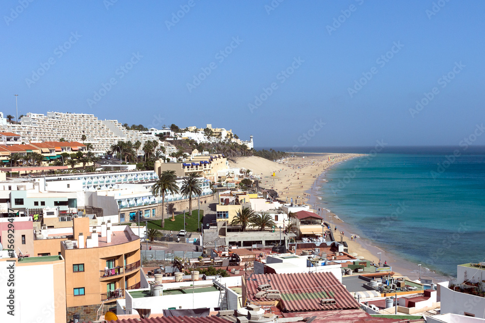 Fuerteventura - The sandy beach of Morro Jable, Canary Islands
