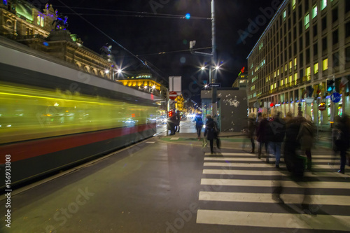 night traffic in the city  city lights