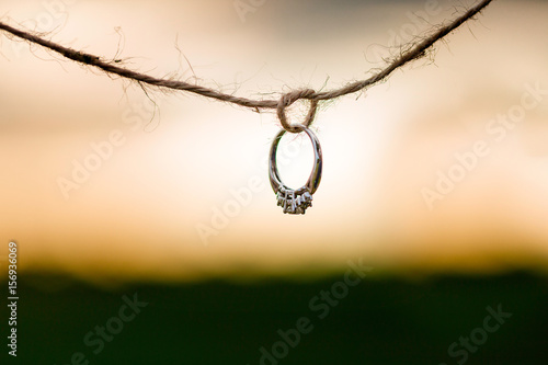 Engagement Ring On Thread