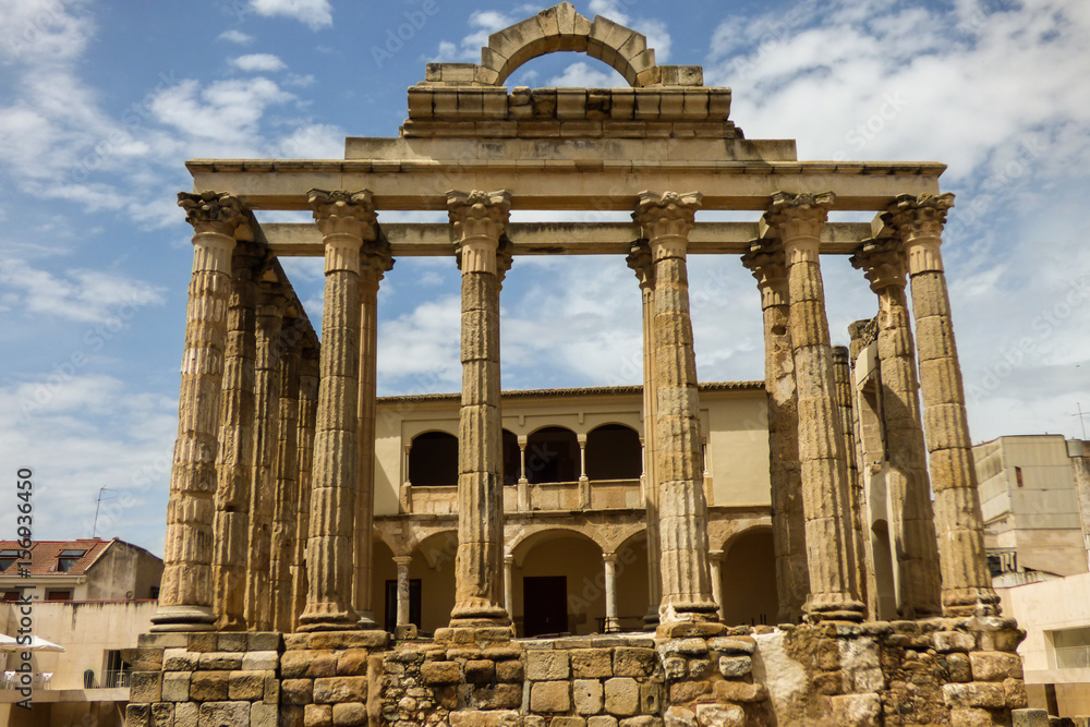 Diana's temple - roman heritage in Mérida, Spain