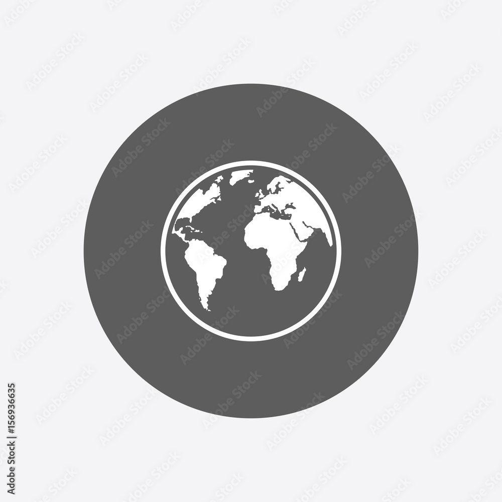 Globe icon. Traveling on the planet Earth. Trip around the world. Globe icon. Traveling on the planet Earth. Trip around the world.