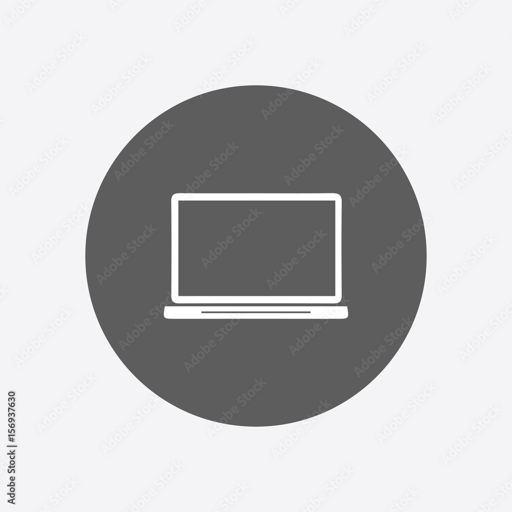 laptop icon. Flat design style. Laptop as a business tool. laptop icon. Flat design style. Laptop as a business tool.