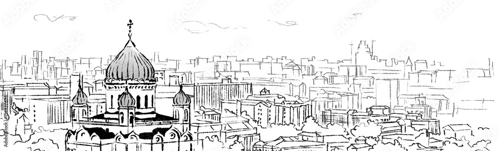 Christ the saviour cathedral illustration Christ the saviour cathedral illustration
