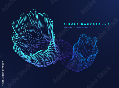 circle particle flower tube shape