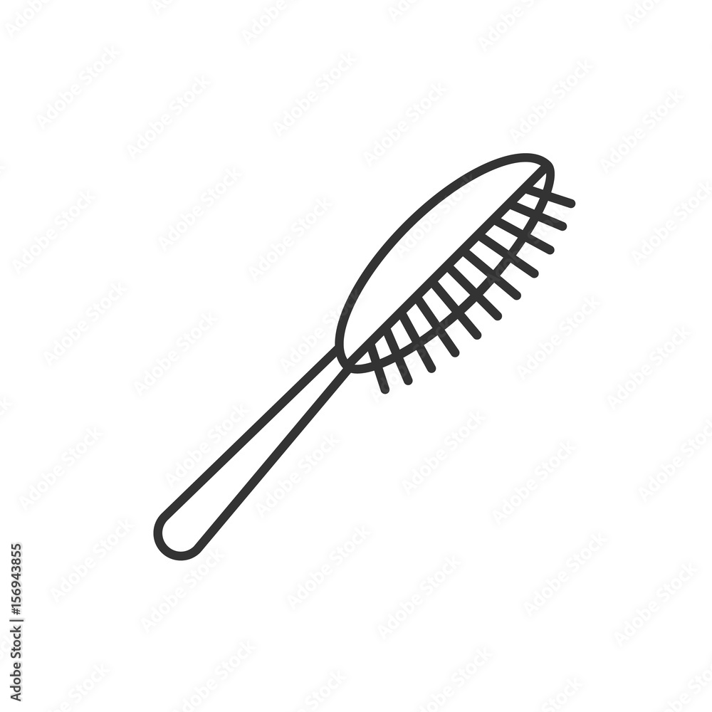 Hair brush linear icon Hair brush linear icon