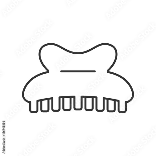 Claw hair clip linear icon