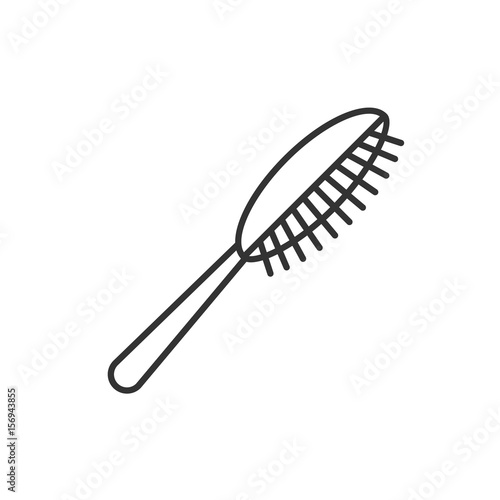 Hair brush linear icon