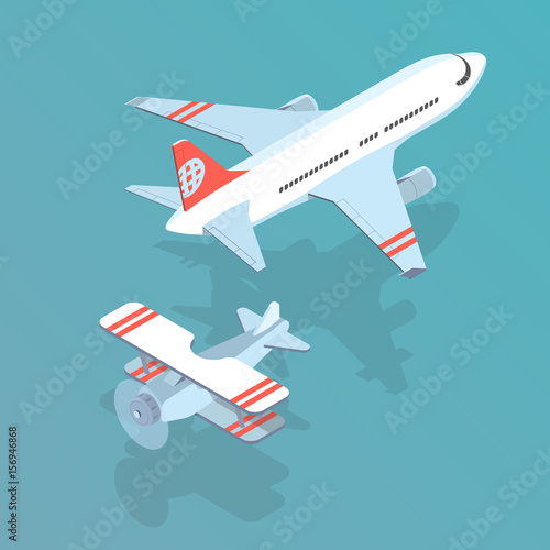 airplane and biplane