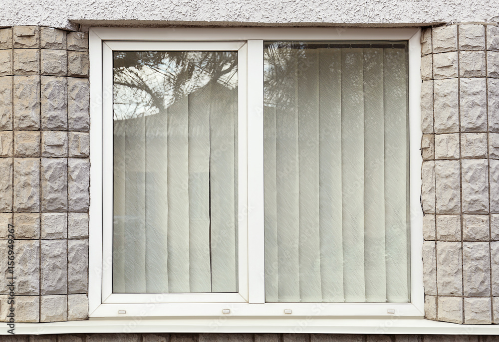 Fototapeta premium Modern building with new window outdoors