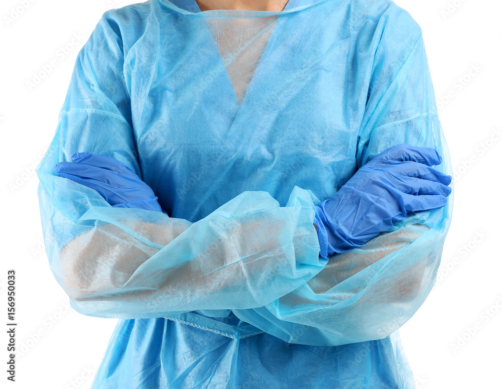 Fototapeta premium Female surgeon, isolated on white