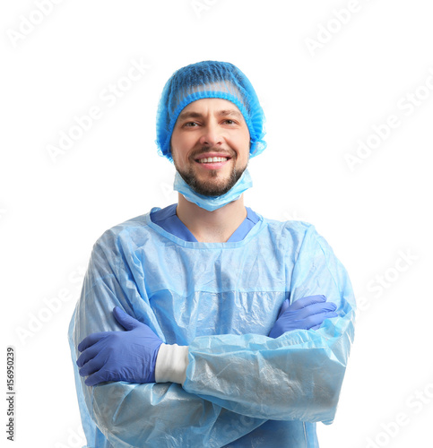 Male surgeon, isolated on w...
