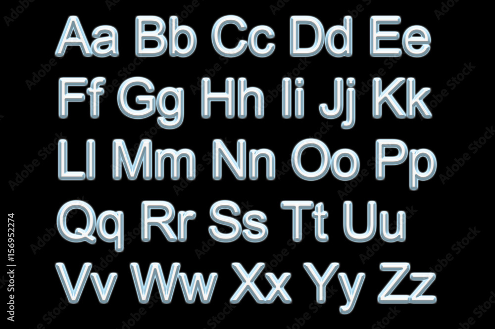 Neon alphabet all letters Neon alphabet all letters