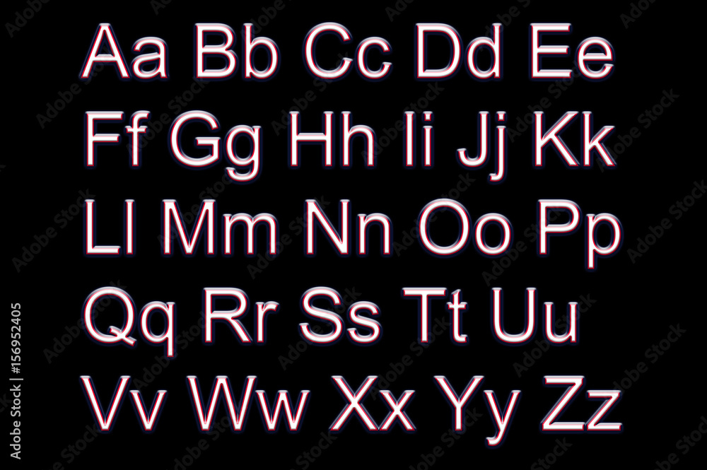 Neon alphabet all letters Neon alphabet all letters