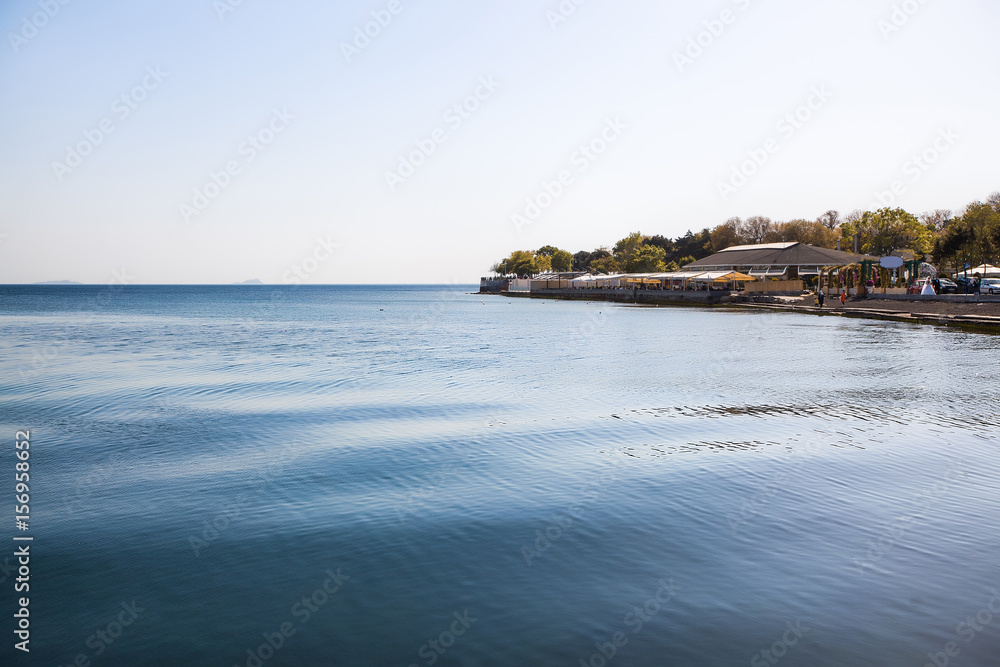Beautiful view of the island.Amazing landscapes,World Life Experience,sea background,travel,blue sea,quiet,waves,resting,clear sky Beautiful view of the island.Amazing landscapes,World Life Experience,sea background,travel,blue sea,quiet,waves,resting,clear sky