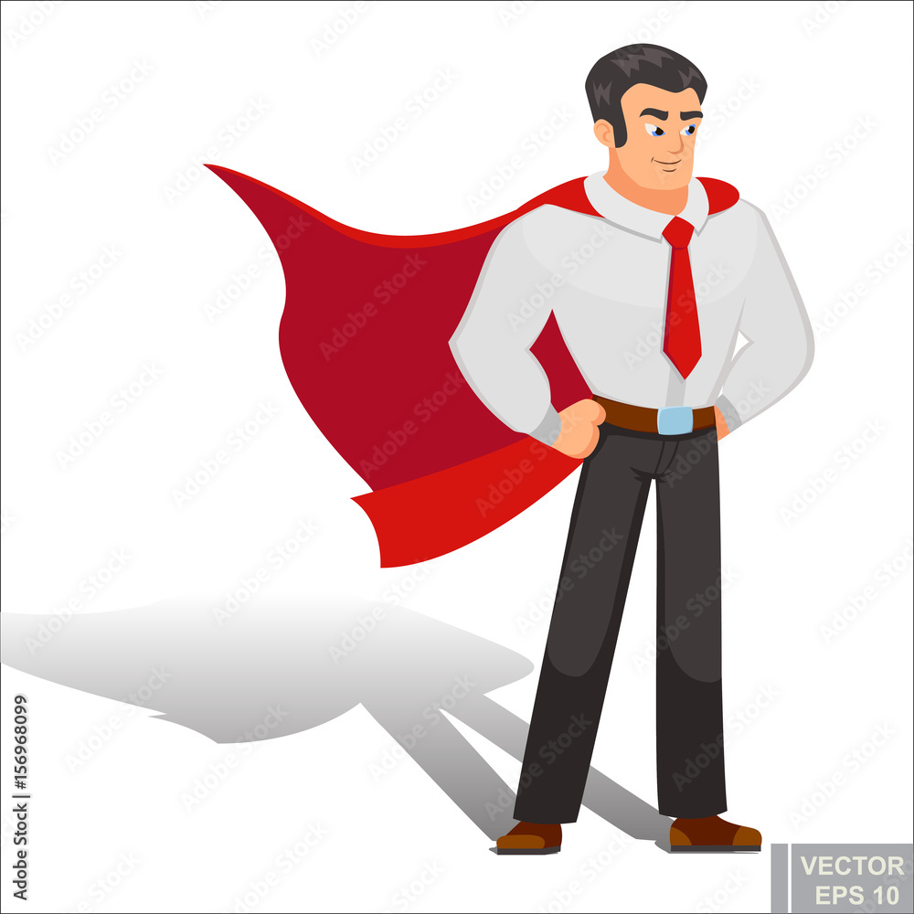 brave masculine cartoon man in comic book superhero costume Super Male  Hero. Defender protector businessman Vector illustration eps10 Stock Vector  | Adobe Stock