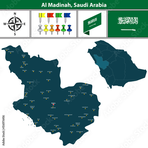 Map of Al Madinah, Saudi Arabia photo