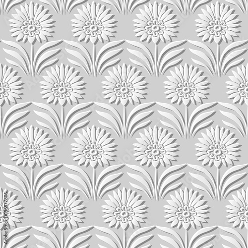 Wallpaper Mural 3D paper art botanic garden point leaf flower Torontodigital.ca