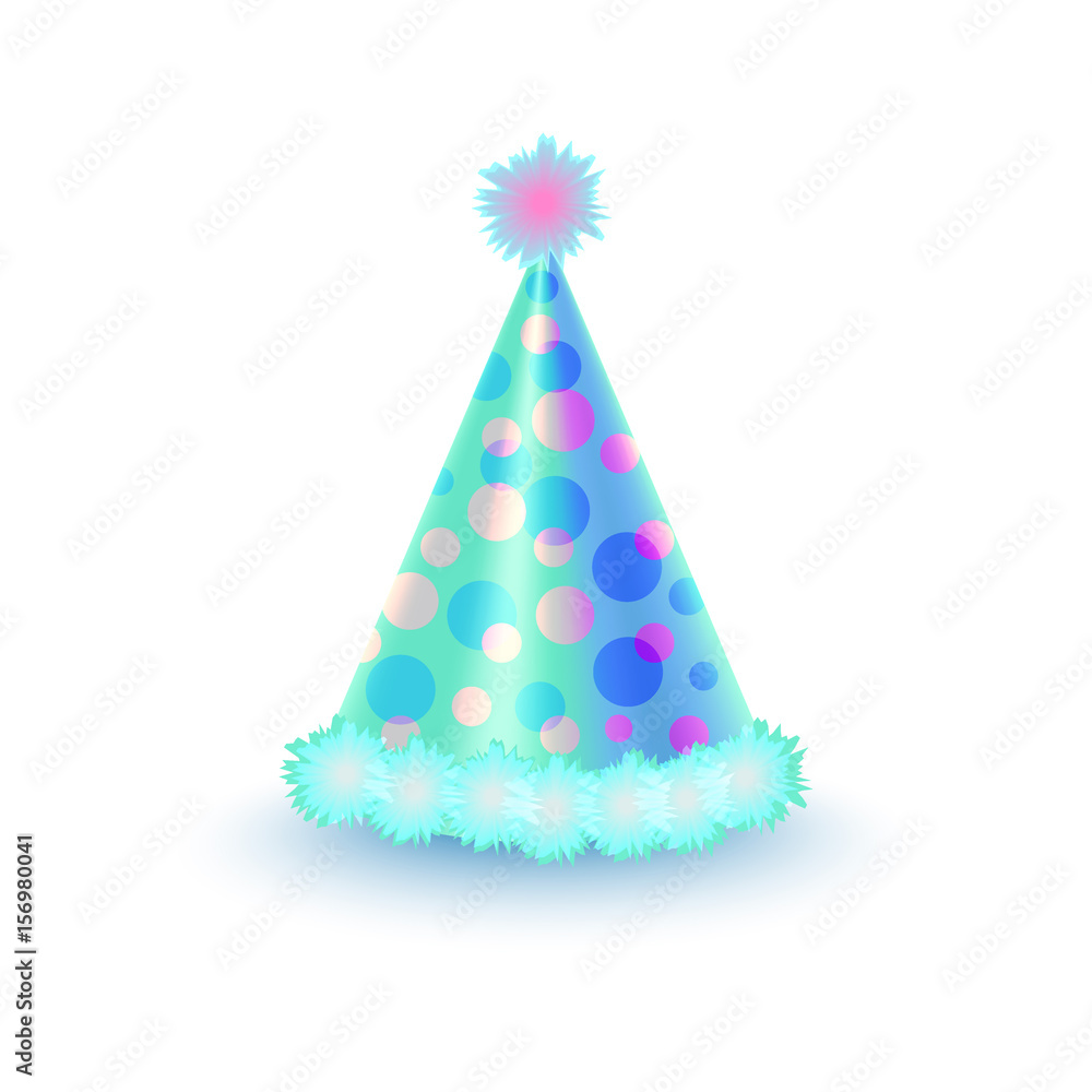 Bright Festive Cap with Purple and Blue Circles Bright Festive Cap with Purple and Blue Circles
