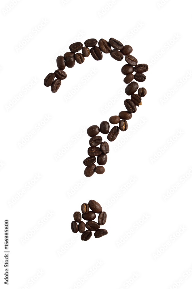 Question mark from coffee Question mark from coffee