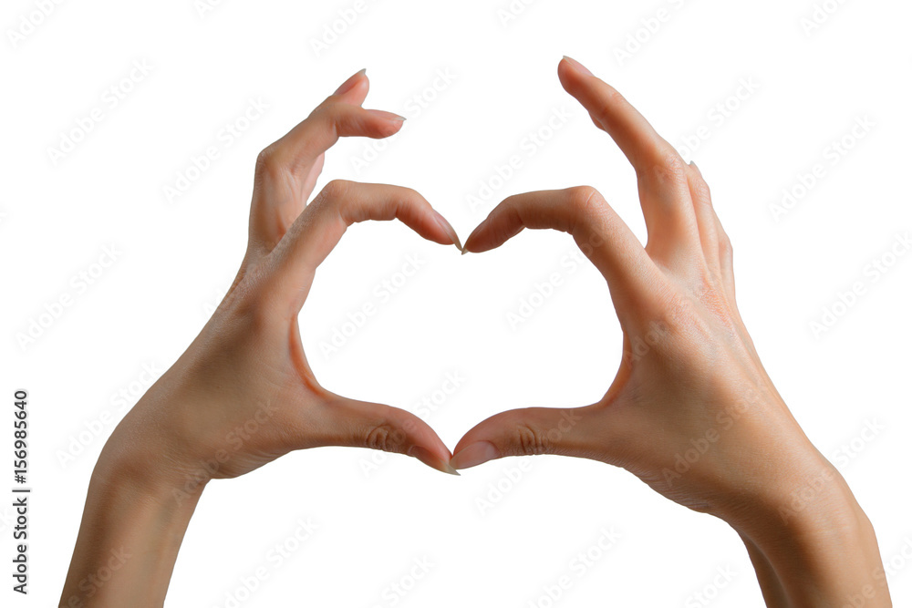 Hands show the shape of a heart Hands show the shape of a heart