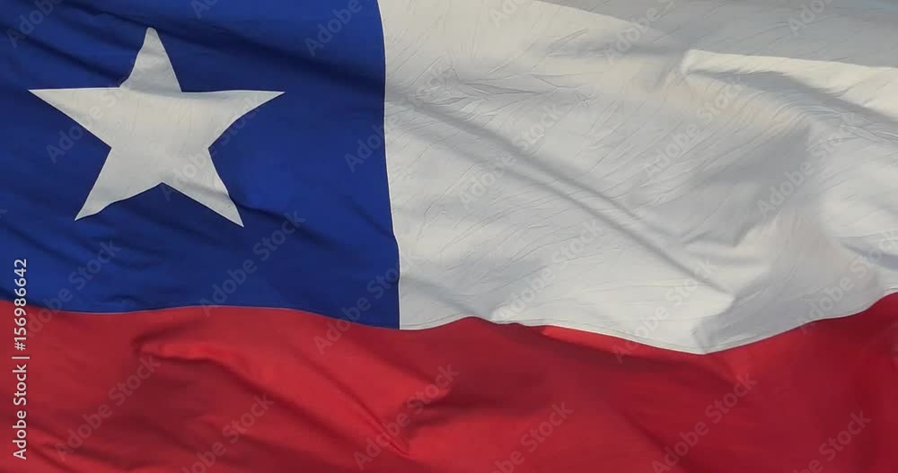 4k chile flag is fluttering in wind. 4k chile flag is fluttering in wind.