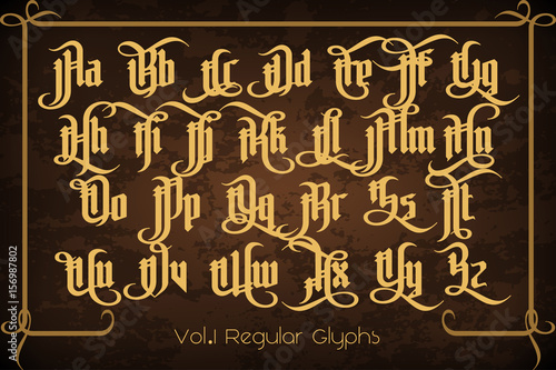 The Pontifice - vintage gothic label font