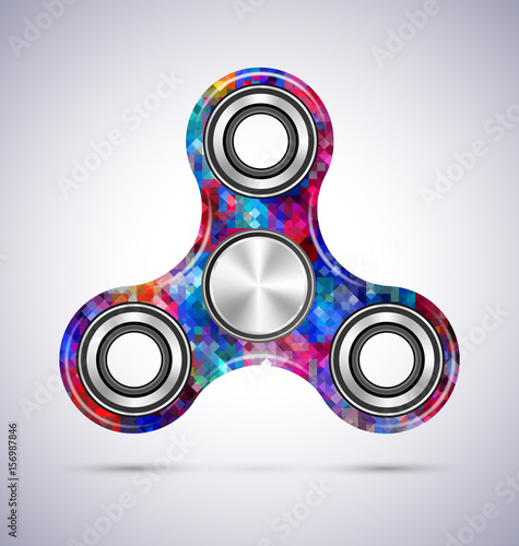 Spinner colorful mosaic design illustration vector 